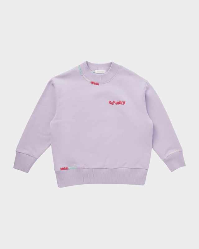 Girl's Embroidered Logo-Print Sweatshirt, Size 4-12